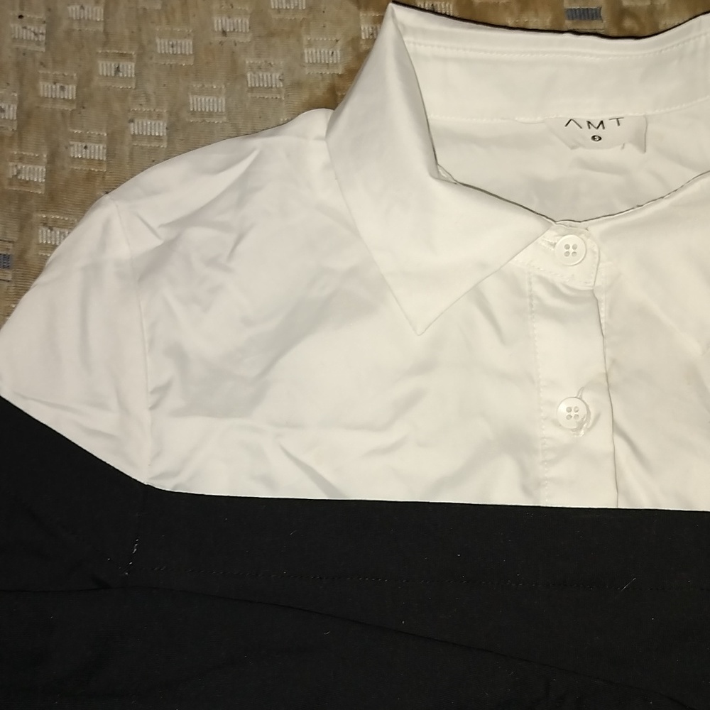 NWOT S AMT Two Layer LS BLOUSE